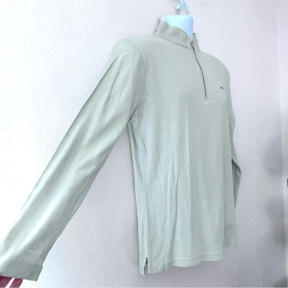 FISH HIPPIE FISH Shad Point Heather Beige Pullover 1/4 Zip Sweater Mens S - Picture 3 of 10